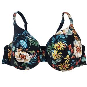Cacique Floral Underwire Full Coverage True Embrace T-Shirt Bra Size 42DD